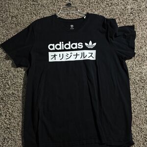 Adidas Japanese Black Graphic Men's T-Shirt Size XXL